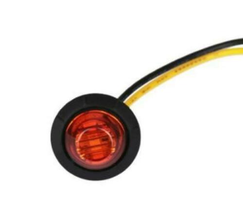 12V Round LED Side Marker Lights Amber